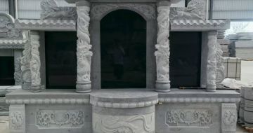 南平 芝麻灰高档墓碑，土墓，可定制