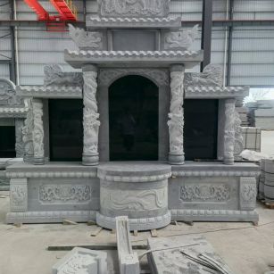 南平 芝麻灰高档墓碑，土墓，可定制