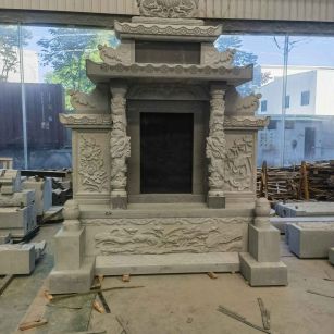南平 芝麻灰高档墓碑、土墓，一套也支持定做