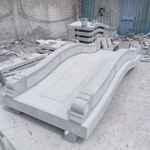 南平 芝麻灰花岗岩园林景观 小石桥