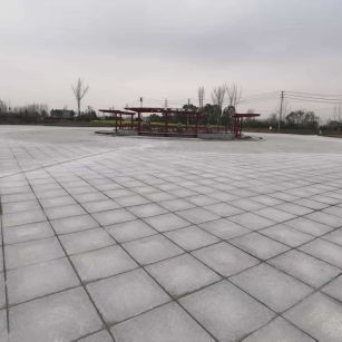 南平 芝麻白火烧面-公园广场地铺效果