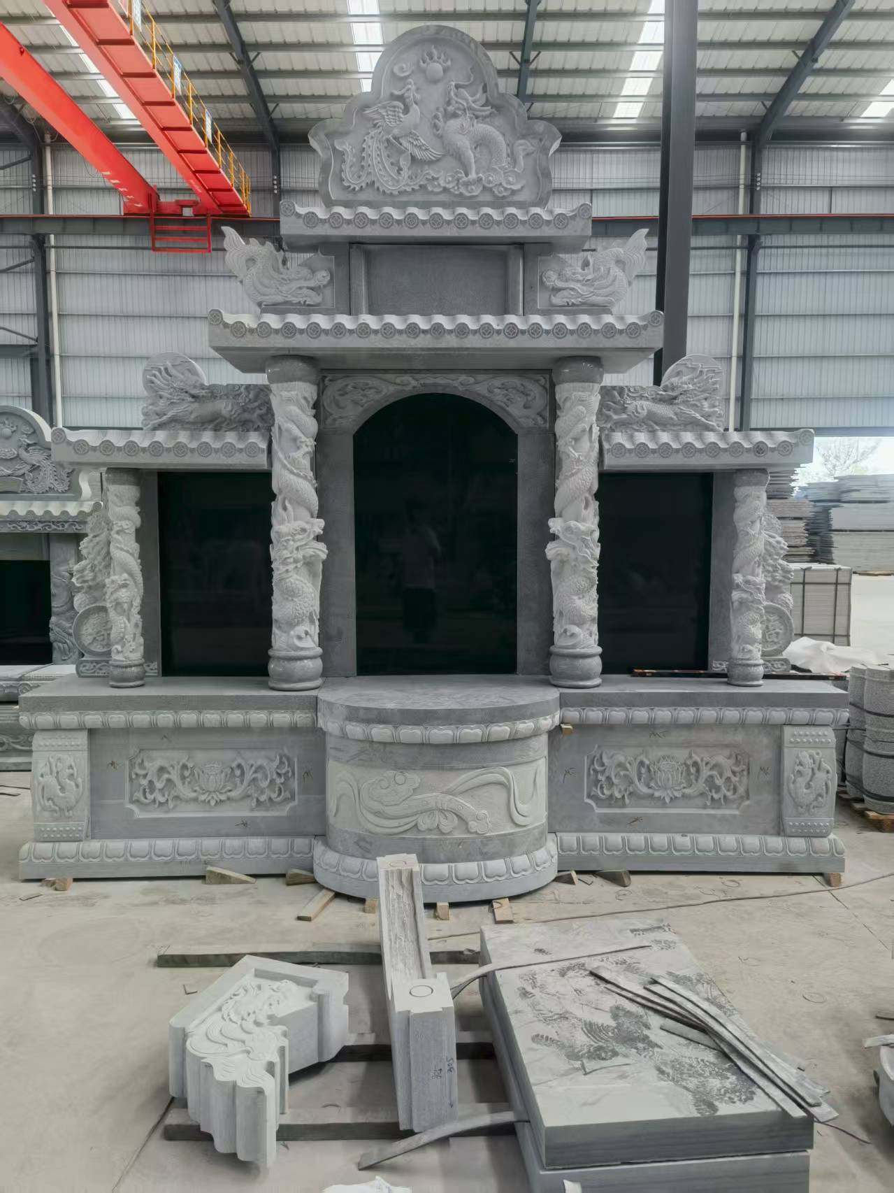 南平 芝麻灰高档墓碑，土墓，可定制