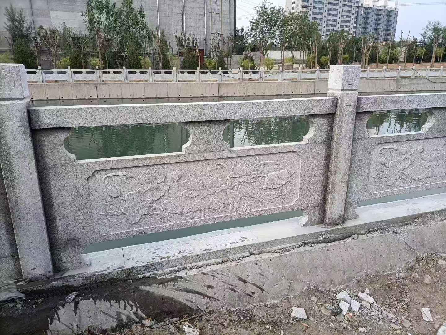 南平 芙蓉白大花桥梁、河道，石材栏杆、围栏、护栏