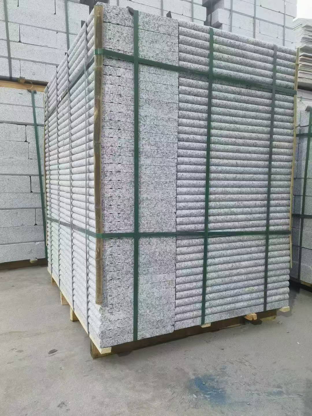 南平 芙蓉白3公分厚磨圆边、拉槽，楼梯踏步