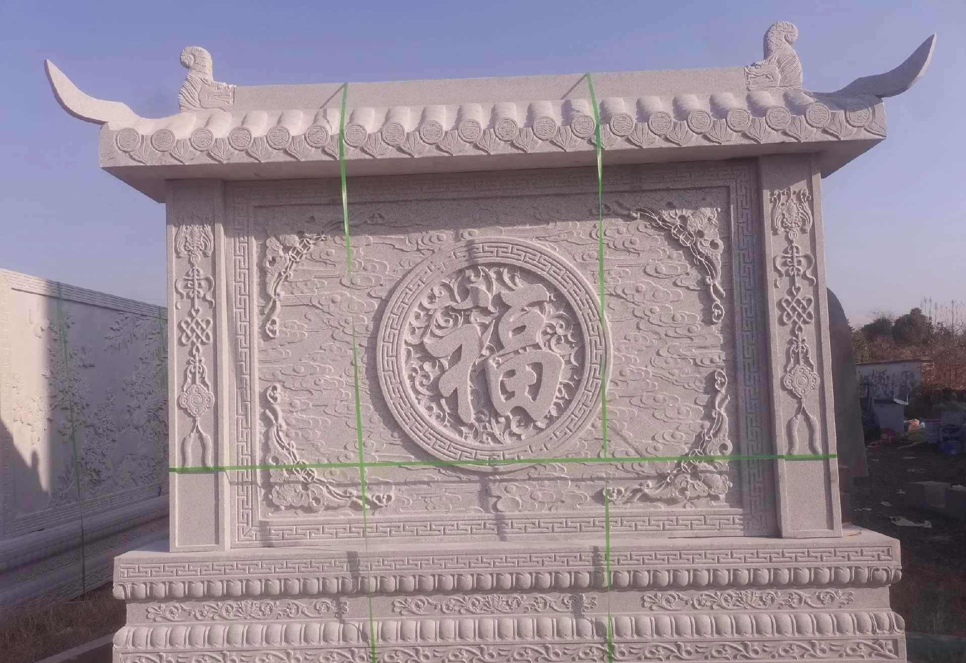 南平 芝麻白花岗岩屏风，照壁，影壁